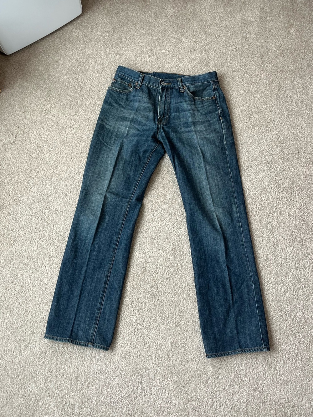 Lucky Brand Vintage Men's Straight Leg Dark Blue Jeans